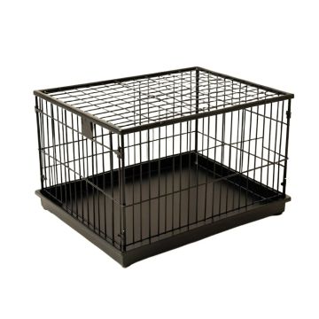 Brook Bluff Empty Furniture-Style Pet Crate - Black