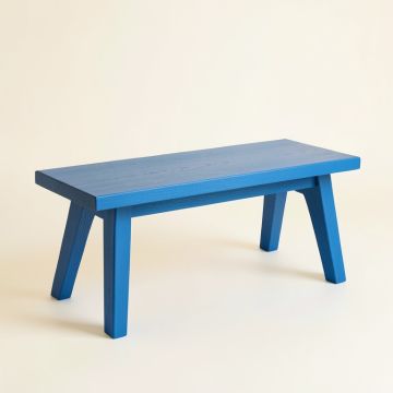 Holly Branch Indoor Bench - Blue (synthetic illustration; no displayed measurements)