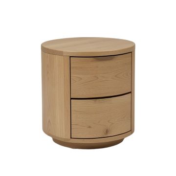 Mirefield Cylindrical Two-Drawer Nightstand