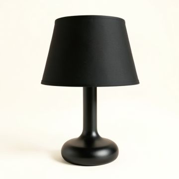 Spruce Canyon Table Lamp With A Plain Fabric Shade - Black (synthetic illustration; no displayed measurements)