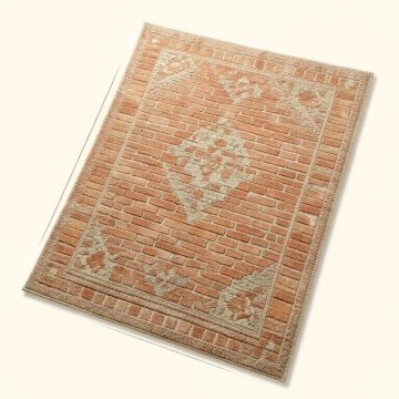 Jules Oriental Lagoon/Brick Area Rug (synthetic illustration; no displayed measurements)