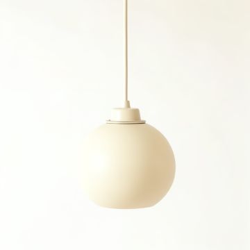 Willow Crest Pendant Light Suspended From One Plain Cable - Cream (synthetic illustration; no displayed measurements)