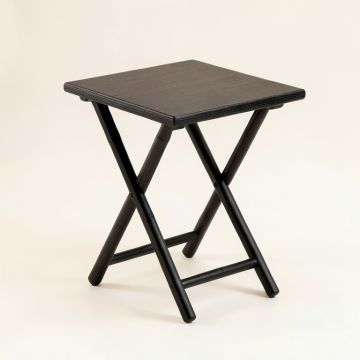 Stone Branch Compact Balcony Table - Black (synthetic illustration; no displayed measurements)