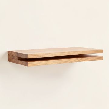 Mcfarlane 2 Piece Solid Wood Floating Shelf (synthetic illustration; no displayed measurements)