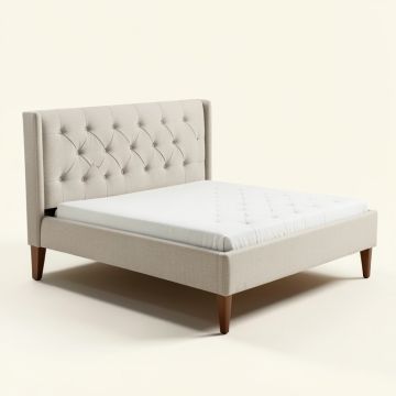 Kristiansand Queen Tufted Upholstered Low Profile Standard Bed (synthetic illustration; no displayed measurements)