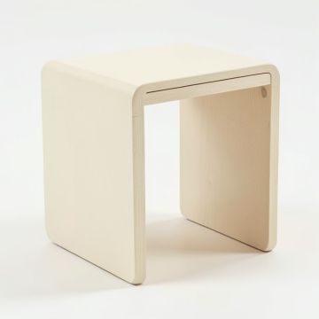 Rowan Bend Side Table - Cream (synthetic illustration; no displayed measurements)