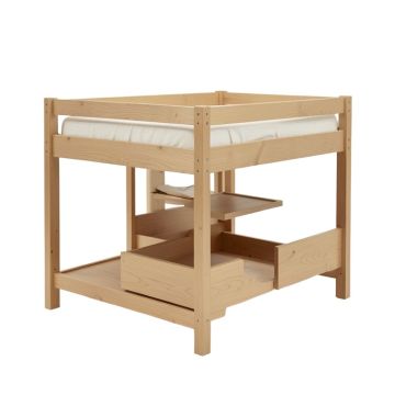 Ayres Twin Loft Bed With Drawers And Shelves