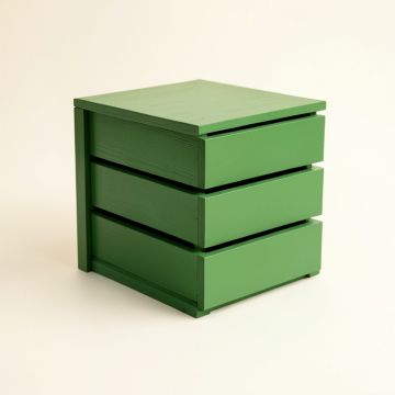 Moss Canyon Small-Parts Storage Drawer Cabinet - Green (synthetic illustration; no displayed measurements)