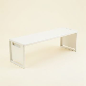 Harbor Crest Narrow Outdoor Storage Bench - White (synthetic illustration; no displayed measurements)