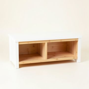 Fern Canyon Shoe Storage Bench - White (synthetic illustration; no displayed measurements)