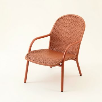 Moss Crest Outdoor Lounge Chair - Terracotta (synthetic illustration; no displayed measurements)