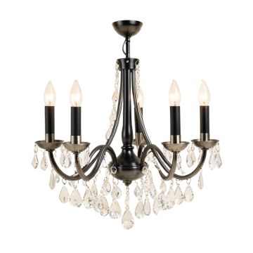 Candle Style Traditional Chandelier With Crystal Accents