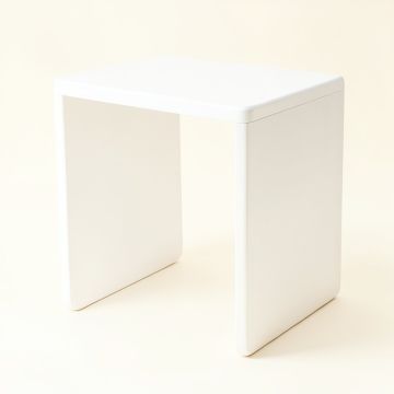 Wren Arc Side Table - White (synthetic illustration; no displayed measurements)