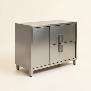 Pinegar Metal 4 Door Accent Cabinet (synthetic illustration; no displayed measurements)