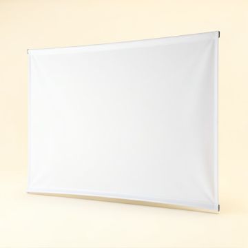 White 50 '' Manual Projection Screen (synthetic illustration; no displayed measurements)