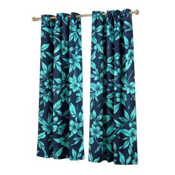 Ambesonne Navy And Teal Curtains