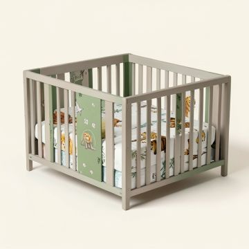 Lion King Urban Jungle 4 Piece Crib Bedding Set (synthetic illustration; no displayed measurements)