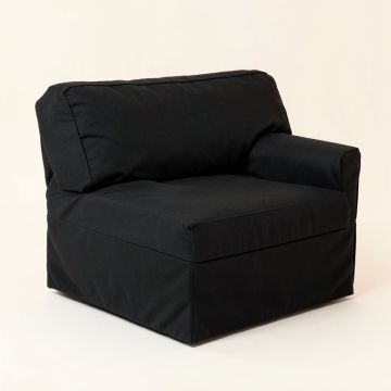 Contrast Denim Furniture Box Cushion Loveseat Slipcover (synthetic illustration; no displayed measurements)