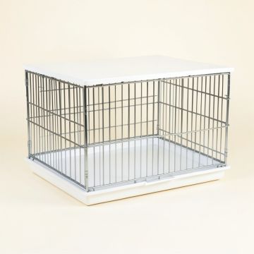 Linden Arc Empty Furniture-Style Pet Crate (synthetic illustration; no displayed measurements)