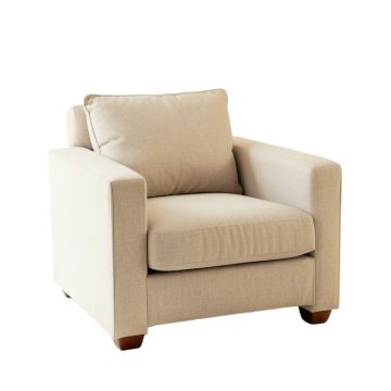 Slate Arc Upholstered Armchair - Beige