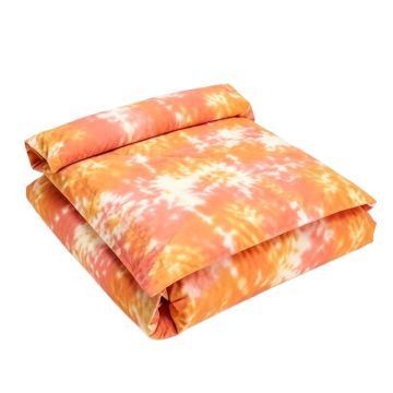Tangerine Tie Dye By Laura Trevey Lightweight Duvet Cover