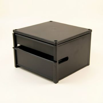Slate Dell Small-Parts Storage Drawer Cabinet - Black (synthetic illustration; no displayed measurements)
