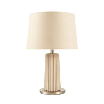 Juniper Crossing Table Lamp With A Plain Fabric Shade - Beige
