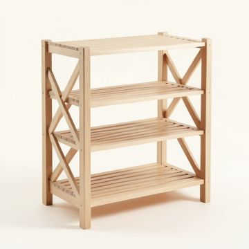 Sage Crest Empty Seed-Starting Shelving Unit Without Lights - Beige (synthetic illustration; no displayed measurements)