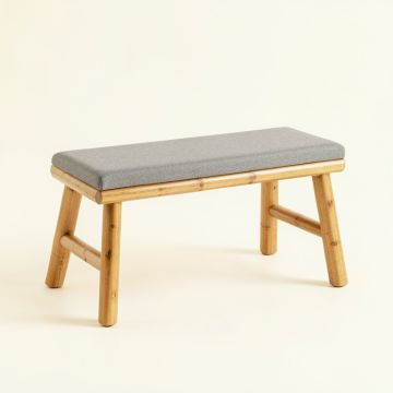 Stone Arc Indoor Bench - Gray (synthetic illustration; no displayed measurements)