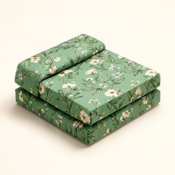 Botanical Floral Leaf 4 Piece Crib Bedding Set (synthetic illustration; no displayed measurements)