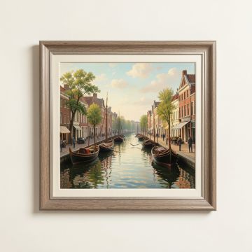 `` Regatta At Argenteuil 1874 '' By Pierre-Auguste Renoir Matted Framed Painting Print (synthetic illustration; no displayed measurements)