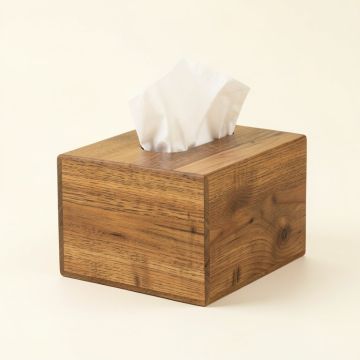 Farmhouse Wood Tissue Box Cover (synthetic illustration; no displayed measurements)