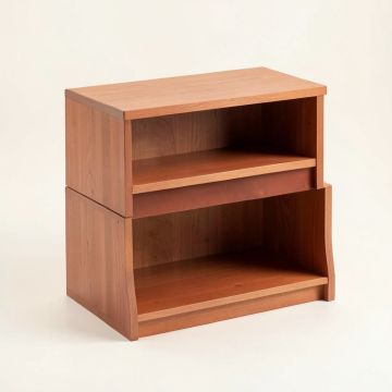 Slate Arc Desktop Shelving Unit (synthetic illustration; no displayed measurements)