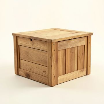 Summerton Teak Solid Wood Deck Box (synthetic illustration; no displayed measurements)
