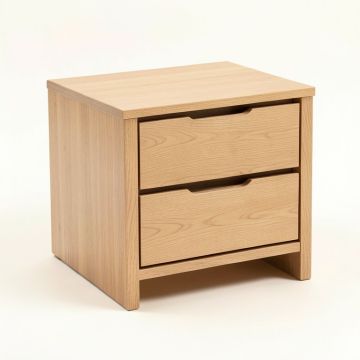Dessus 2 - Drawer Nightstand In Light Brown (synthetic illustration; no displayed measurements)