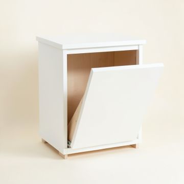 Heath Bridge Freestanding Pull-Out Hamper Cabinet - White (synthetic illustration; no displayed measurements)