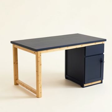 Juniper Arc Empty Workshop Workbench (synthetic illustration; no displayed measurements)