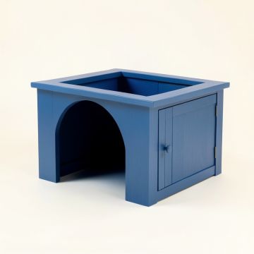 Spruce Arc Empty Furniture-Style Litter Enclosure - Blue (synthetic illustration; no displayed measurements)