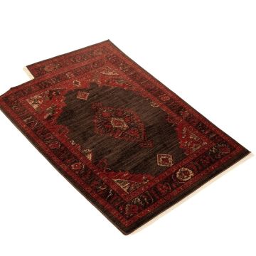 Bastioni Power Loom Dark Brown/Red Rug