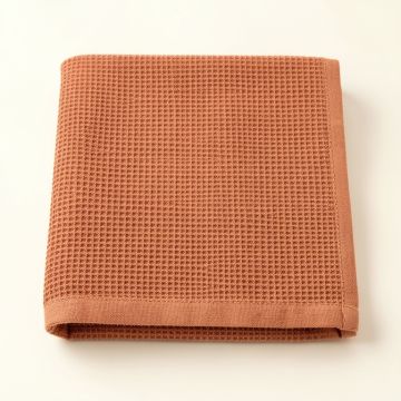 Field Bend Bath Towel - Terracotta (synthetic illustration; no displayed measurements)