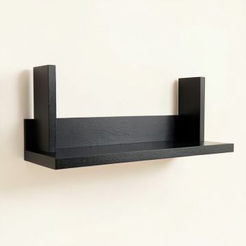 Cove Crossing Wall-Mounted Shelf - Black (synthetic illustration; no displayed measurements)