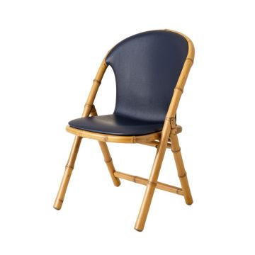 Fern Branch Folding Outdoor Chair - Navy (synthetic illustration; no displayed measurements)