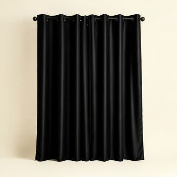 Martamique Tonal Printed Faux Silk Solid Color Blackout Thermal Grommet Curtain Panels (synthetic illustration; no displayed measurements)