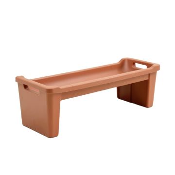 Cliff Bluff Narrow Outdoor Storage Bench - Terracotta