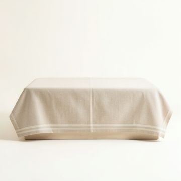 Juniper Bluff Flat Bed Sheet - Beige (synthetic illustration; no displayed measurements)