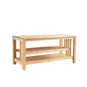 Bay Brook Shoe Storage Bench - Beige