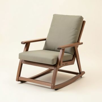 Siemens Outdoor Spring Rocking Chair With Cushions (synthetic illustration; no displayed measurements)
