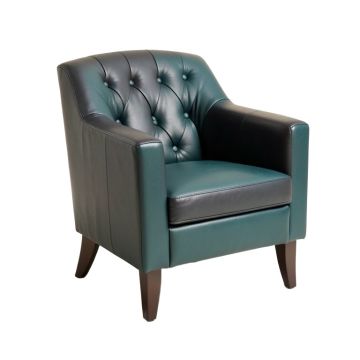 Mcfarren Tufted Side Chair In Charcoal/Teal