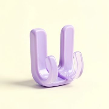 Hang Ease `` C '' Type Plastic Shower Curtain Hooks (synthetic illustration; no displayed measurements)