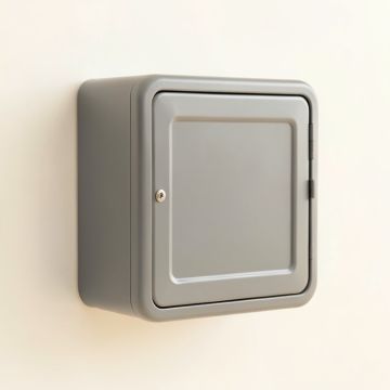 Slate Bluff Wall-Mounted Entry Cabinet - Gray (synthetic illustration; no displayed measurements)